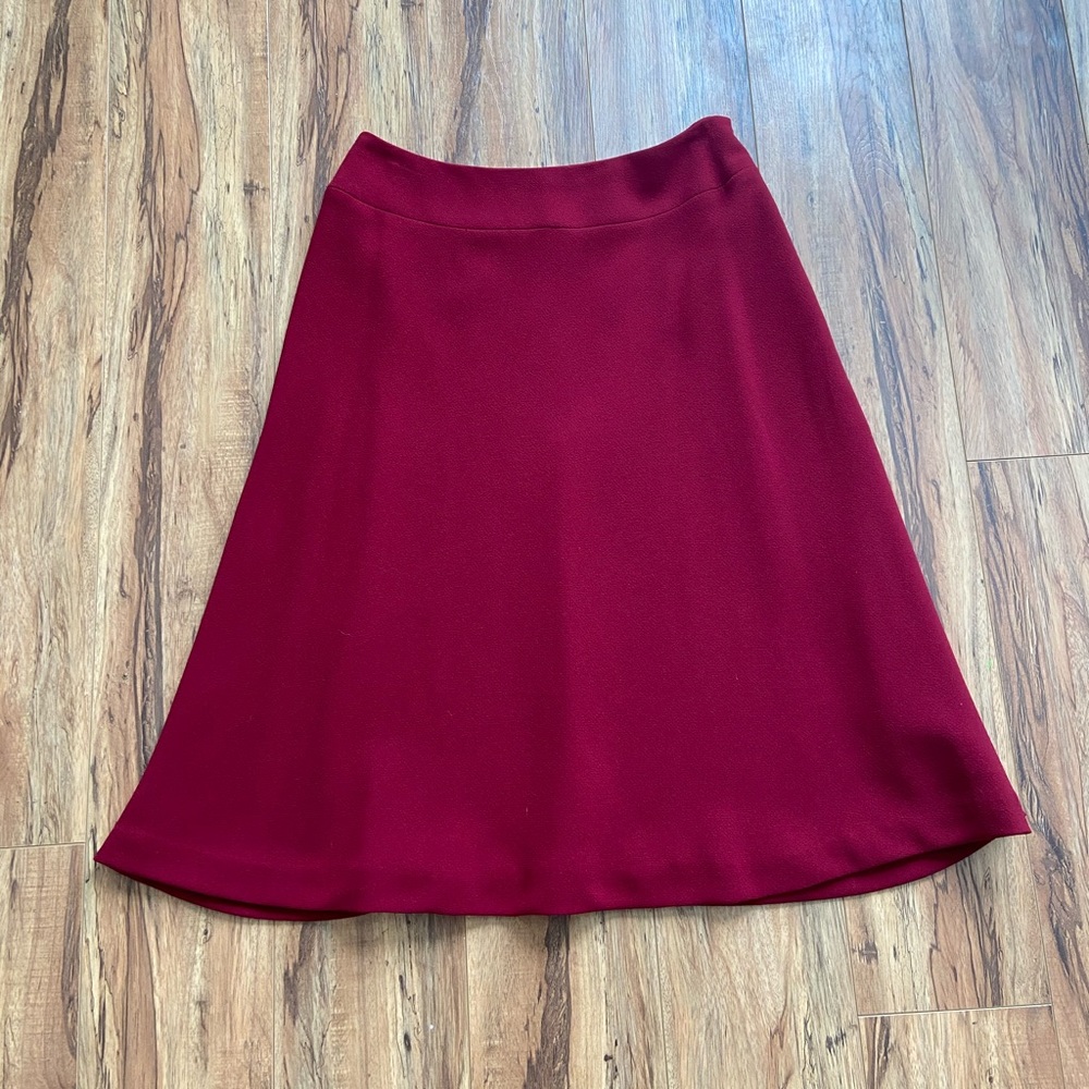Talbots Red Midi Skirt Sz 4